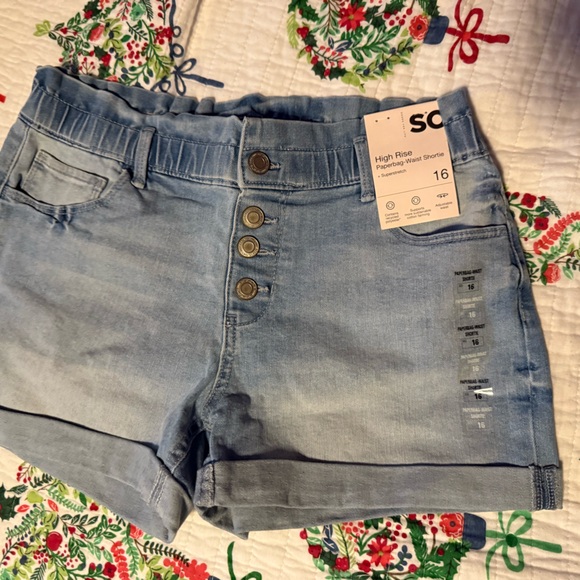 New So High Paperbag waist shorts, size 16. - Picture 1 of 2